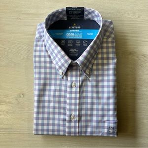 Stafford Oxford CoolMax Long Sleeve Dress Shirt Men’s XXL 18-18.5” collar